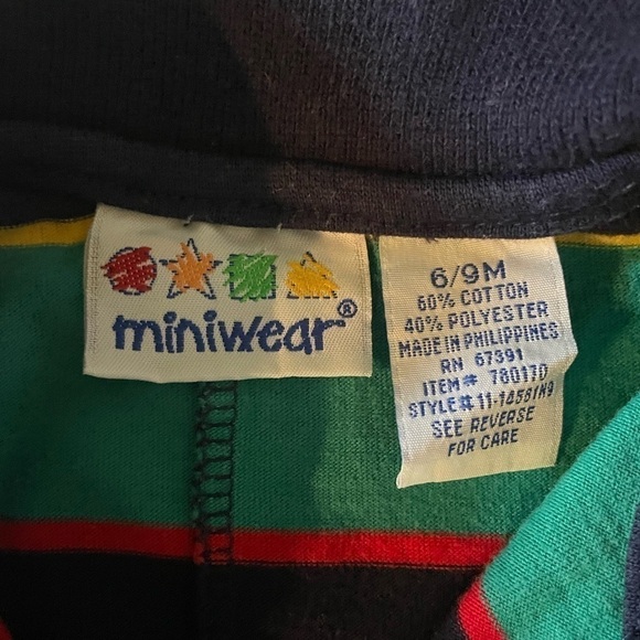 Vintage 6-9 month Boys Bodysuit Baseball Embroidery - Picture 5 of 5